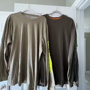 Men's Long Sleeve Crew Neck Shirt - Olive Green